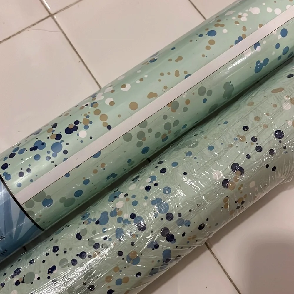 NWT Anthropologie Wallshoppe Parsons Paint Wall paper Robins Egg 2 Rolls
